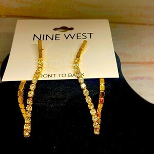 Nine West gold cz earrings